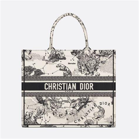 dior tote zodiac|CHRISTIAN DIOR Canvas Zodiac Toile De Jouy Embroidered .